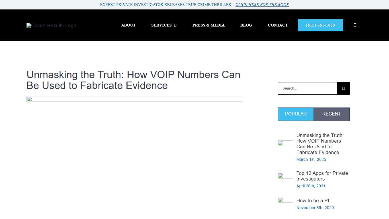 Unmasking the Truth: How VOIP Numbers Can Be Used to Fabricate Evidence Covert Results